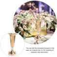thumbnail image 2 of BEADCEST Golden Metal Trumpet Vase Iron Flower Decoration For Families 1Pack, 2 of 4