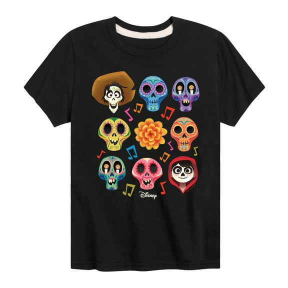 Coco - Musical Skulls - Toddler And Youth Short Sleeve Graphic T-Shirt