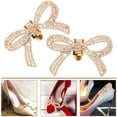 thumbnail image 1 of unbranded 1Par Clips De Dorados Con Pedrería Y Moño Para En Y Celebraciones, 1 of 6