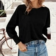thumbnail image 2 of WILLBEST T Shirts for Women Trendy Graphic Womens Loose Round with Long Sleeve T Shirt Tops, 2 of 4