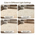 thumbnail image 7 of ODIKA Beige Loves Rectangular Interlocking Motifs Neutral Ivory Shaped for Entryway, Kitchen, Laundry Room, Stain Resistant Thin Throw, 7 of 7