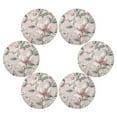 thumbnail image 3 of 15.4inch Round Placemats, DIY Printing Design, Suitable for Kitchen, Table Party Decoration Soft Pink Floral, 3 of 7