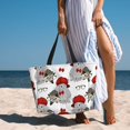thumbnail image 4 of Yiaed Rabbit And Hedgehog Print Large Capacity Beach Travel Bag - Waterproof Zipper Vacation Tote for Sandproof Storage, and Camping, 4 of 5