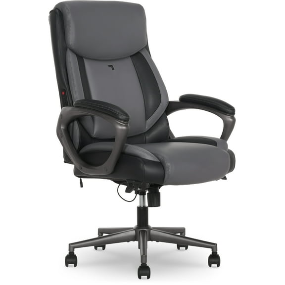 Sharper Image S-140 Massage and Heat Office Chair, Gray/Black