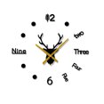 thumbnail image 1 of Worallymy Despertador Calcomanía Reloj de Bajo Ruido Pegatina Acrílico Decoración DIY Reloj de Pared Ajustable Negro Worallymy JD735811470, 1 of 7
