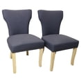 thumbnail image 6 of Jenna 48" Dining Set in Solid Wood with 4 Jill Chairs in Traditional Blue Fabric, 6 of 12