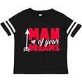 thumbnail image 3 of Inktastic Valentine's Day Man of Your Dreams with a Heart and Arrow Boys or Girls Toddler T-Shirt, 3 of 5