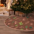 thumbnail image 5 of Daiia Cute Armadillos Drawing Merry Christmas Tree Skirt , Xmas Large Lace-up Tree Skirt, Santa Snowflakes Rustic Home Decorations New Year Party Farmhouse Decor-30", 5 of 6