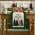 thumbnail image 3 of Watercolor Buffalo Plaid Christmas Trees Merry Xmas Table Runner, Seasonal Winter Holiday Kitchen Dining Table Decoration for Indoor Outdoor Home Party Decor, 3 of 6