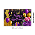 thumbnail image 2 of Glamorous Gold Glitter Woman Silhouette Happy Birthday Banner Party Decoration Background Backdrop for Birthday Party Celebrations Photography Props and Festive Decorations, 2 of 7