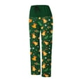 thumbnail image 6 of Edvintorg Women's Pants Kawaii Christmas Printed Loose Casual Yoga Pants High Waisted Lounge Trousers with Darwstring Army Green XL, 6 of 6
