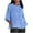 Blue, variant on Wlynlyn Oversized Cotton Linen Shirts for Women ShortSleeve Blouses Loose Fitted Going out Tops Plus Size