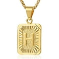 thumbnail image 3 of Letter A-Z 14K Gold Filled Pendant Necklace Box Link Chain Jewelry for Mens Womens, 3 of 3