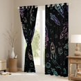 thumbnail image 3 of Homewish Mystic Outer Space Blackout Curtains Set of 2 (52x84 Each), Cartoon Rocket Planet Window Curtains, Teens Kids Boys Girls Curtains and Drapes, Blackout Curtains Home Decor, 3 of 6