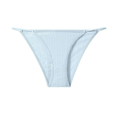 Ukumplol Panties for Women Womens Underwear Underpants for Women Sports Yoga Women Skin Friendly Girls Cotton Crotch Spaghetti Strap Plus Size Womens Panties Sky Blue XL