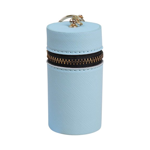 Small Gift Bags Cylindrical Solid Color Portable Key Change Earphone Bag Mens Zipper Wallet for Coins Lipstick Keys