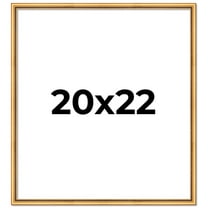 20x22 Frame Beaded Gold Solid Wood Picture Frame | 0.75 Inches Moulding Width | Liscio Oro
