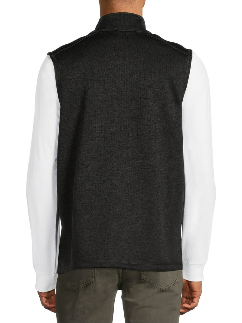 トップス STOCK FLEECE VEST - BLACK / S George Men's and Big Men's Fleece Sweater Vest, up to Size
