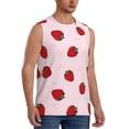 thumbnail image 2 of Uemuo Strawberry Pattern Men's Sleeveless T-Shirt,Muscle Athletic Tank Top, Moisture-wicking Quick-dry Breathable Classic Tee Top for Gym Run Outdoor Sports-Medium, 2 of 8