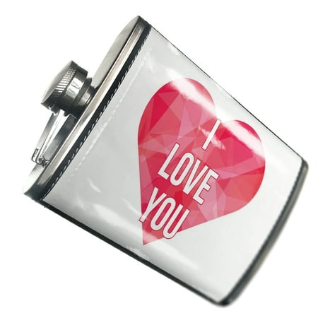 

NEONBLOND Flask I Love You Valentine s Day Hot Pink Geometric Heart