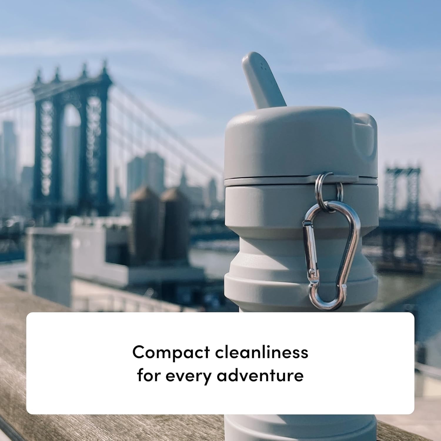 TUSHY Travel Bidet, Portable and Collapsible Handheld Bidet for Personal Hygiene, Camping and Outdoors (Pebble)