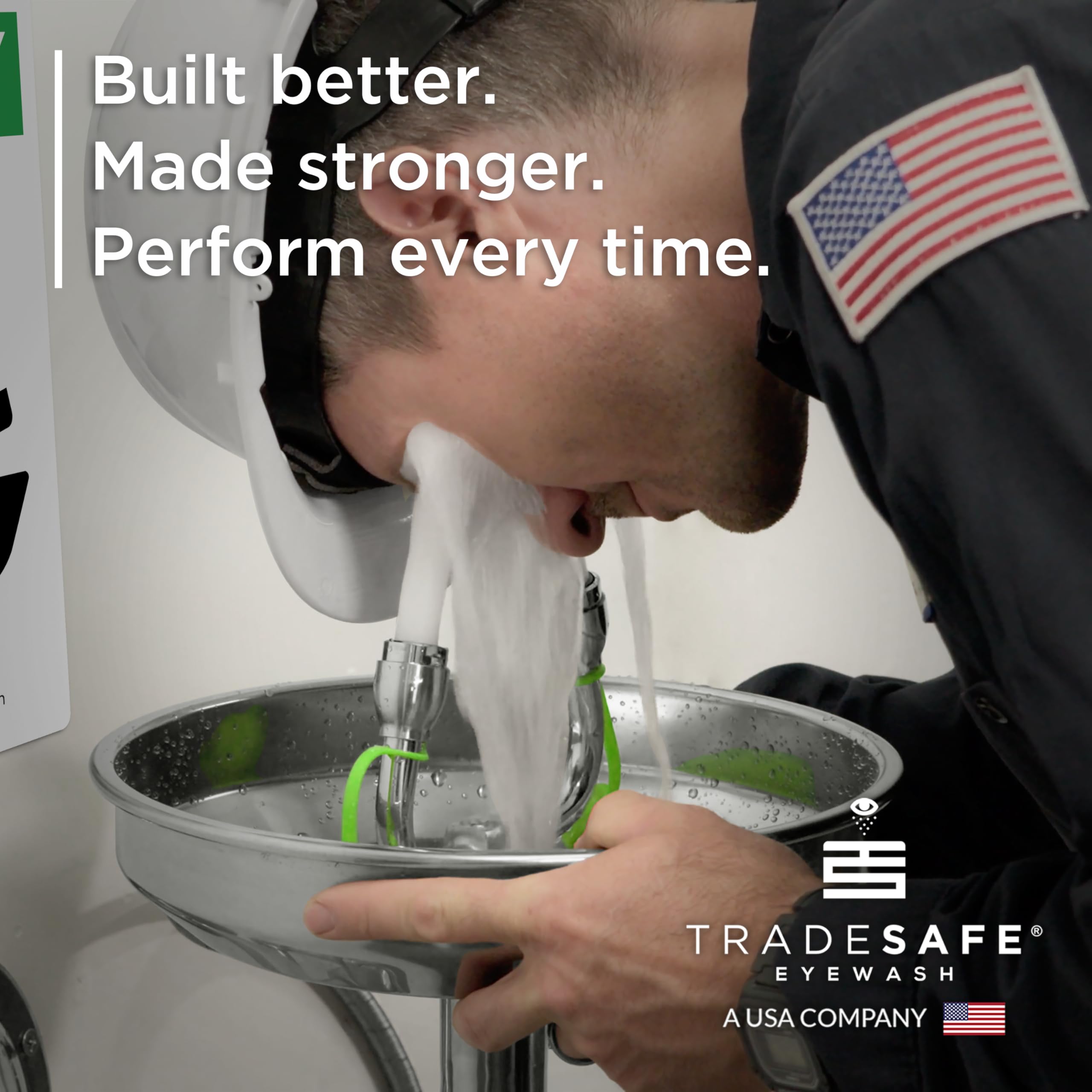 TRADESAFE Wall Mount Eye Wash Station, Emergency Eye Wash Station OSHA Approved, ANSI Compliant