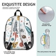 thumbnail image 2 of Cartoon and Kawaii Students Backpack - Playful Design with Animals, Space and Galaxy Prints, Durable Lightweight Backpack for Students, 2 of 4