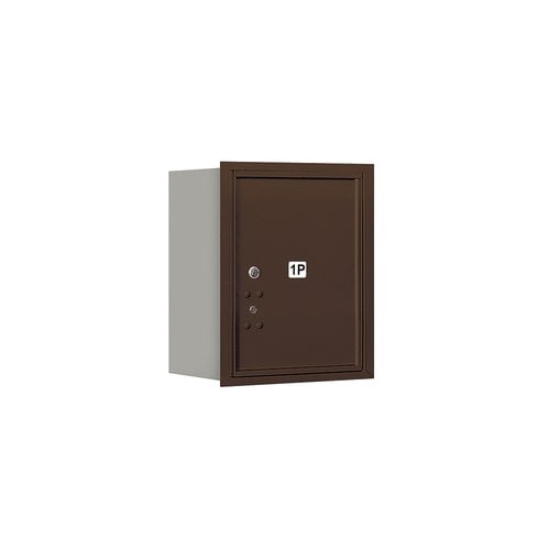 4C Horizontal Mailbox - 6 Door High Unit - Single Column - Stand-Alone Parcel Locker - Bronze - Rear Loading - Private Access