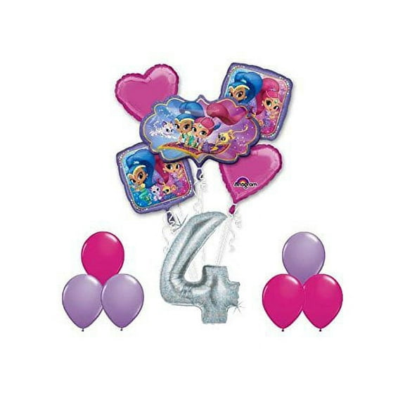 SHIMMER AND SHINE Happy 4th Birthday Party 12 pc Balloons Decoration