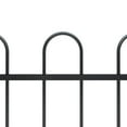 thumbnail image 2 of vidaXL Garden Fence with Hoop Top Steel 3.4x0.8 m Black, 2 of 4