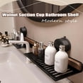 thumbnail image 3 of Walnut Suction Cup Bathroom Shelf-Over Faucet,Wall Mounted Sink Organizer, Removable Wood Faucet Storage Rack,Sleek Bathroom Organizers and Storage Caddies Soap Holder, 3 of 6