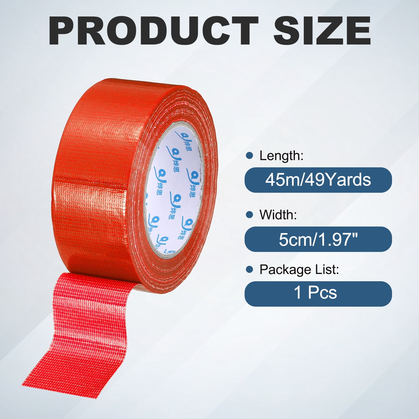 Uxcell Duct Tape (1.97 Inch x 49 Yards, Red) Heavy Duty Industrial Duct Tape Easy Use Strong Adhesive No Residue, for Repairs Crafts Projects Home Improvement