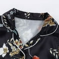 thumbnail image 4 of Odeerbi 1-8 Años Niños Niñas Pijamas de Raso Solapa de Muesca Camisa de Manga Larga Conjunto de Dos Piezas de Pijama Suave Estampado Floral, 4 of 9