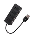 thumbnail image 4 of New 1 Drag 4 Mini USB Splitter Adapter Laptop Notebook Computer PC USB2.0 Black, 4 of 8