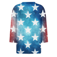 thumbnail image 6 of KDDYLITQ Womens 250th Anniversary Independence Day Shirts Liberty Printed 3/4 Sleeve Tees Vintage Usa Flag Causal T-Shirts Red White and Blue Fashion Crew Neck Tops Blue L, 6 of 6