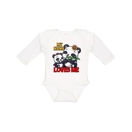 

Inktastic My Nana Loves Me Panda Boys or Girls Long Sleeve Baby Bodysuit