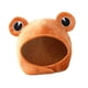 thumbnail image 5 of Gorro de peluche de rana, cálido gorro de dibujos animados para disfrazarse para festivales de invierno, para niños y adultos, 5 of 8