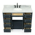 thumbnail image 6 of Ariel Hepburn 49 In. Oval Sink Vanity With 0.75 In. Carrara White Countertop In Midnight Blue, 6 of 10