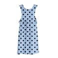 thumbnail image 4 of Uootdi Robes Chasubles pour Femmes Col Ras du Cou Sans Manches Motif à Pois avec Poches Robes en Lin Décontractées Confortables Décontractées Robes Maxi Cadeau, 4 of 7