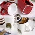 thumbnail image 6 of Tozuoyouz Sweet Chocolate Fondue Mugs Contain Fondue Cup & Forks, Chocolate Melting Cup, Mini Chocolate Fondue Set Without Tealights, Fondue Cups With Forks For Date Night Birthday Wedding Gifts Red, 6 of 7