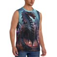 thumbnail image 2 of Balery Urban Mechanical Dragon Men's Sleeveless Muscle Shirts Workout Tank Top, Moisture Wicking, Odor Protection-Medium, 2 of 8