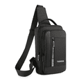 thumbnail image 1 of Mochila Bandolera Cruzada Pechera Cruzada De Hombro Bolsa Con Puerto De Carga Usb Xtellar negro, 1 of 3