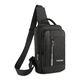 thumbnail image 1 of Mochila Bandolera Cruzada Pechera Cruzada De Hombro Bolsa Con Puerto De Carga Usb Xtellar negro, 1 of 3