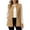 Khaki, variant on yillto Womens Sherpa Fleece Sleeveless Vest Jackets Lightweight Warm Fuzzy Open Front Fall Clothes Winter Coats
