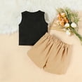 thumbnail image 5 of ITSAME Girls Outfits 2-Piece, Big Flower Sleeveless Tops and Skorts Summer Fashion Dressy Clothes Khaki Size 2-3, 5 of 8