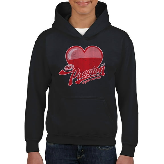 Pure Passion Emoji - Bold Heart Graphic Youth's Hoodie