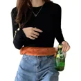 thumbnail image 1 of Blusa Suéter Para Mujer Cuello Alto Casual De Manga Largas, 1 of 8