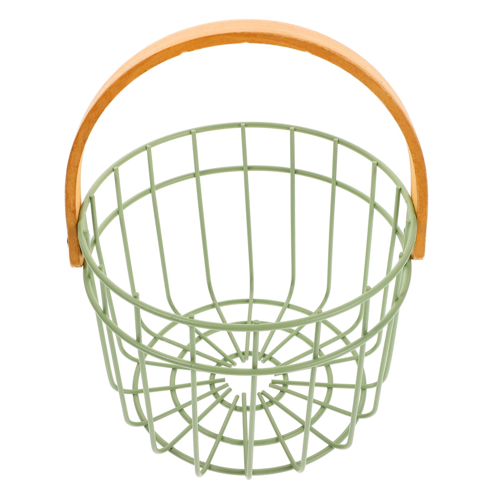 IDEANATEGRATE 1Pack Metal Basket Counter Egg Holder Iron Egg Holder Ceramic Egg Holder For Fresh Eggs In The Kitchen