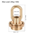 thumbnail image 2 of Unique Bargains 25kg Max Load 30x44mm M10 Thread Ring Shape Female Loop Eye Nut Gold Tone 2 Pack, 2 of 5