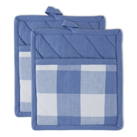 

DII Stonewash Blue Buffalo Check Potholder (Set of 2)